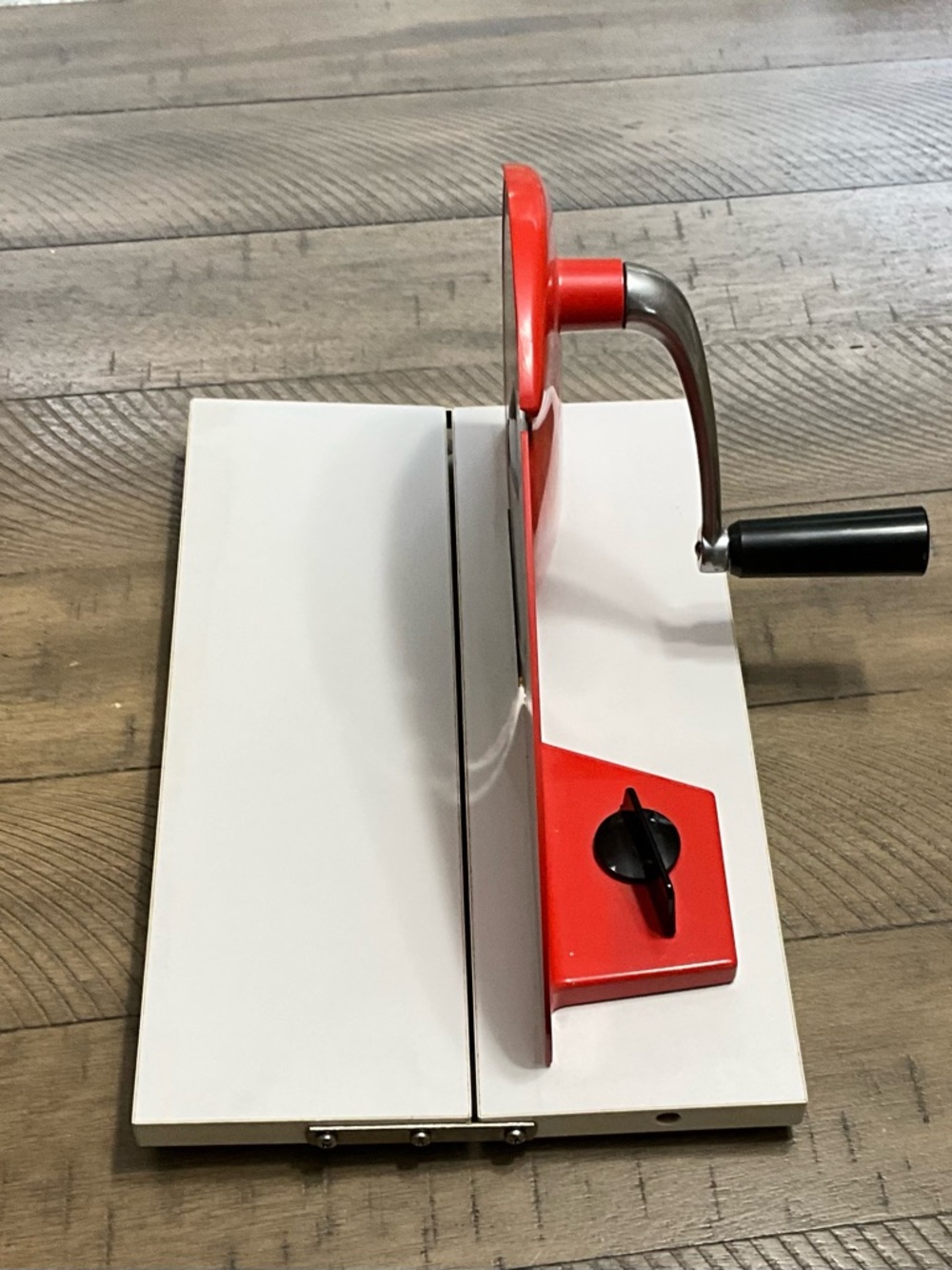 Vintage  KYM Germany  Hand Cracked Meat Bread Slicer Red Mid Century Modern MCM